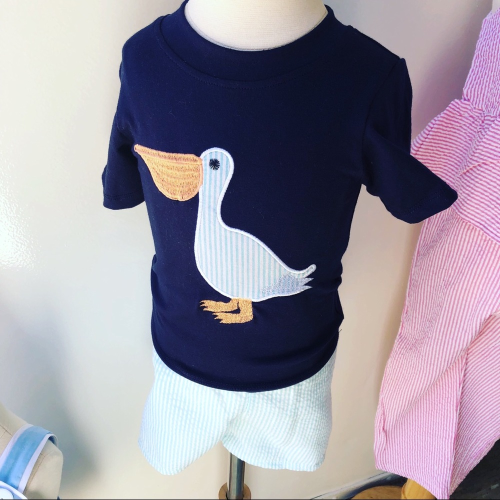 Pelican appliqué tee W/Shorts